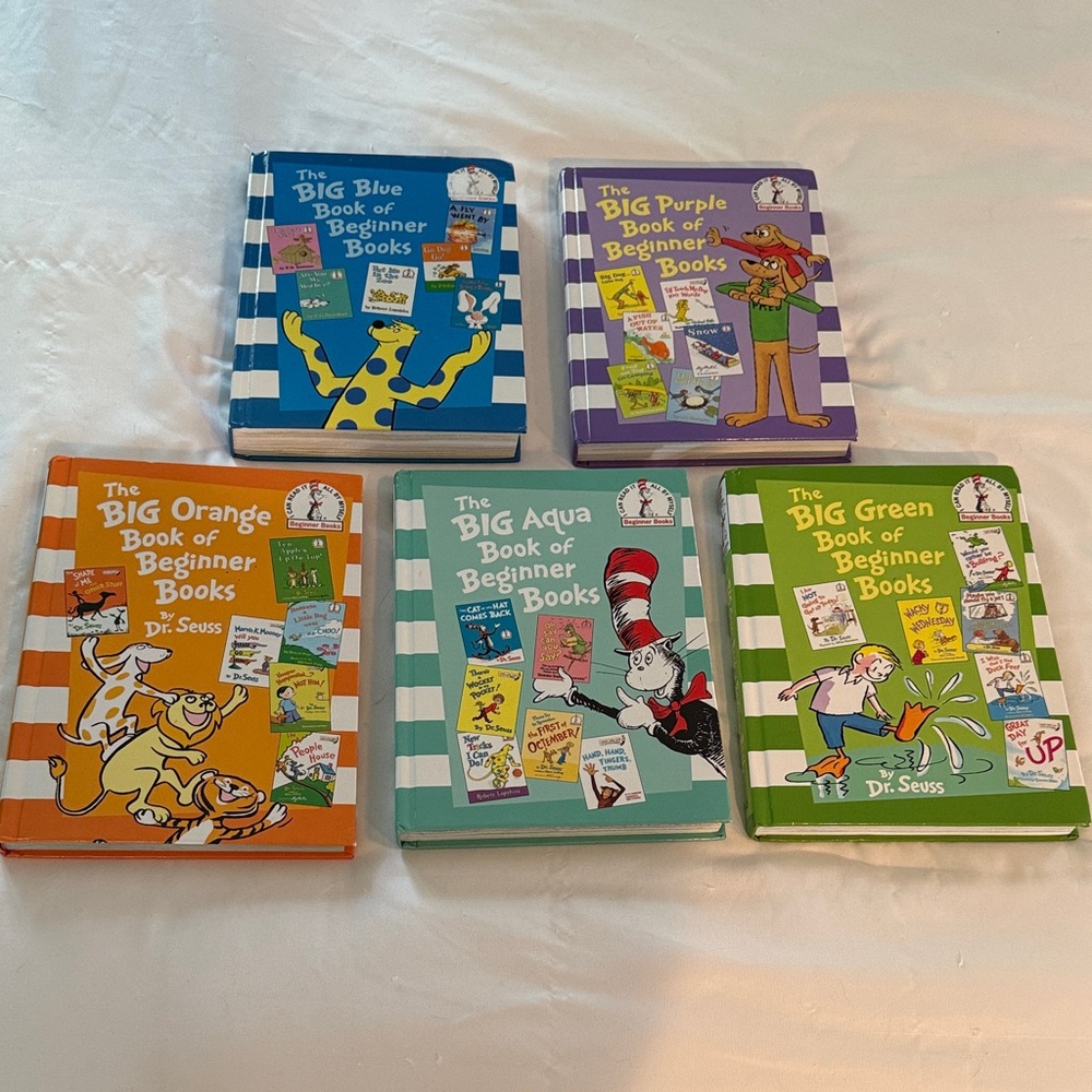 Dr. Seuss Book Set - Blue, Purple, Orange, Aqua, Green